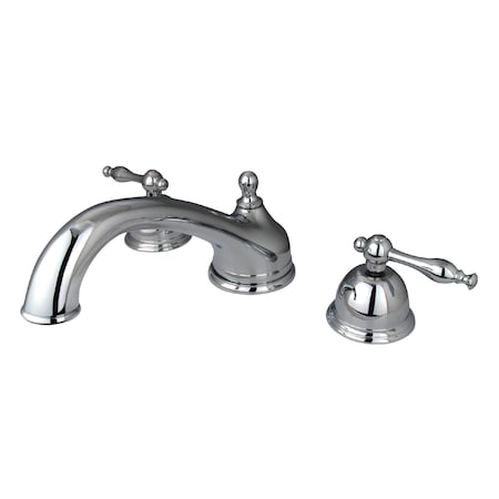 Kingston Brass Roman Tub Faucet, Polished Chrome, Deck Mount KS3351NL