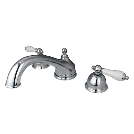 Kingston Brass Roman Tub Faucet, Polished Chrome, Deck Mount KS3351PL