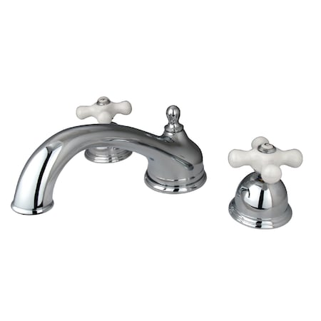 Kingston Brass Roman Tub Faucet, Polished Chrome, Deck Mount KS3351PX