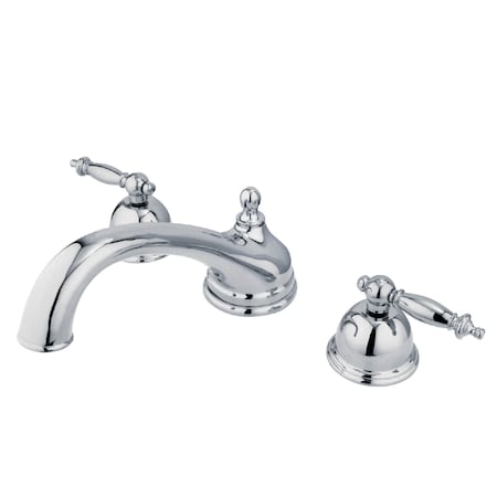 Kingston Brass Roman Tub Faucet, Polished Chrome, Deck Mount KS3351TL