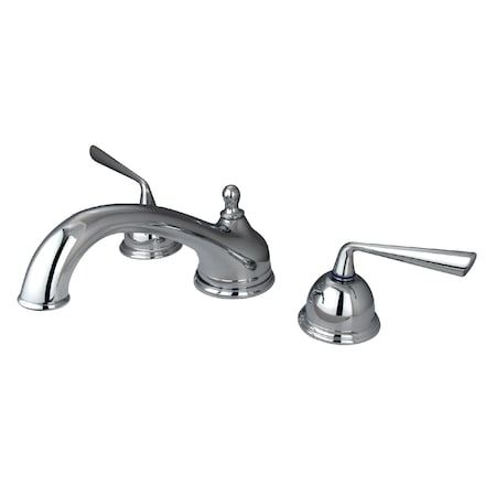 Kingston Brass Roman Tub Faucet, Polished Chrome, Deck Mount KS3351ZL