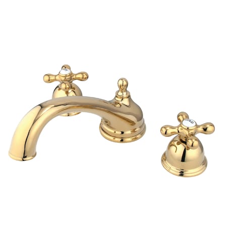 Kingston Brass Roman Tub Faucet, Polished Brass, Deck Mount KS3352AX