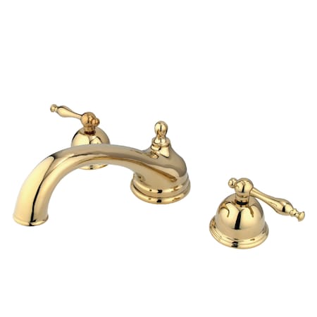 Kingston Brass Roman Tub Faucet, Polished Brass, Deck Mount KS3352NL