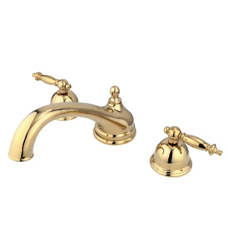 Kingston Brass Roman Tub Faucet, Polished Brass, Deck Mount KS3352TL