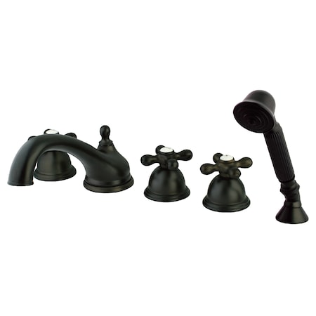 Kingston Brass Roman Tub Faucet, Standard, 8" to 36", 5, Deck Mount, Oil Rubbed Bronze KS33555AX