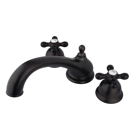 Kingston Brass KS3355AX Roman Tub Filler Metal Cross Handle KS3355AX