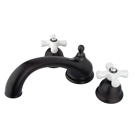 Kingston Brass Roman Tub Faucet, Oil Rubbed Bronze, Deck Mount KS3355PX