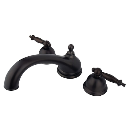 Kingston Brass Roman Tub Faucet, Oil Rubbed Bronze, Deck Mount KS3355TL