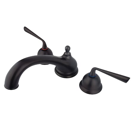 Kingston Brass Roman Tub Faucet, Oil Rubbed Bronze, Deck Mount KS3355ZL