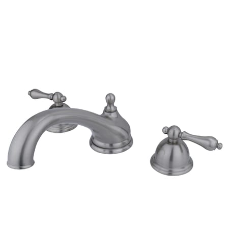 Kingston Brass Roman Tub Faucet, Brushed Nickel, Deck Mount KS3358AL