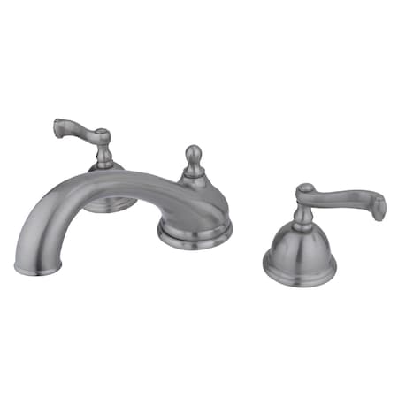 Kingston Brass Roman Tub Faucet, Brushed Nickel, Deck Mount KS3358FL