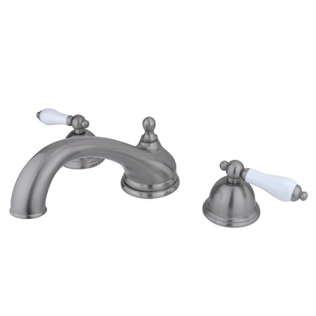 Kingston Brass Roman Tub Faucet, Brushed Nickel, Deck Mount KS3358PL