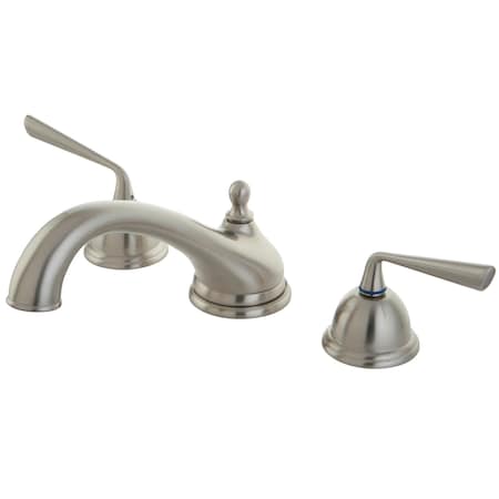 Kingston Brass Roman Tub Faucet, Brushed Nickel, Deck Mount KS3358ZL