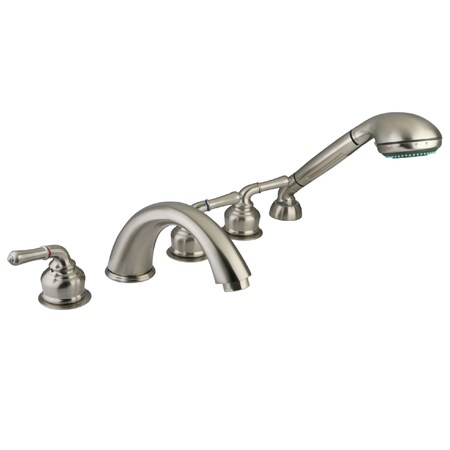 Kingston Brass Roman Tub Faucet, Brushed Nickel, Deck Mount KS3685MHS