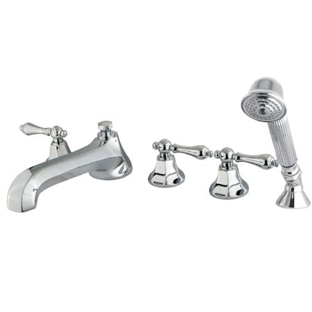 Kingston Brass Roman Tub Faucet, Polished Chrome, Deck Mount KS43015AL