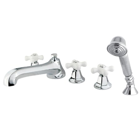 Kingston Brass Roman Tub Faucet, Polished Chrome, Deck Mount KS43015PX