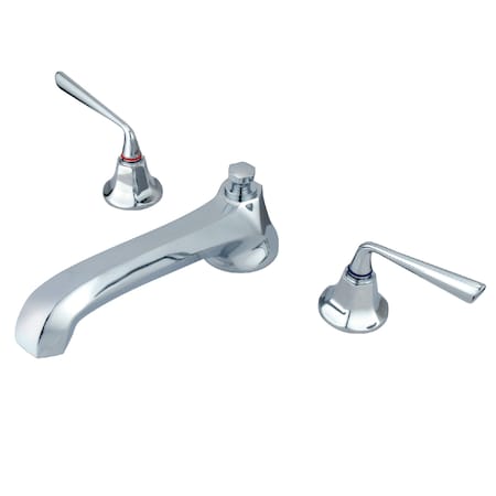 Kingston Brass Roman Tub Faucet, Polished Chrome, Deck Mount KS4301ZL