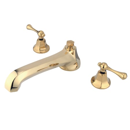 Kingston Brass Roman Tub Faucet, Polished Brass, Deck Mount KS4302BL