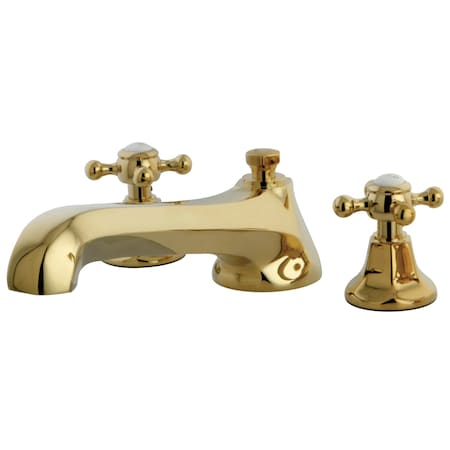 Kingston Brass Roman Tub Faucet, Polished Brass, Deck Mount KS4302BX