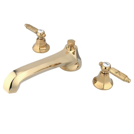 Kingston Brass Roman Tub Faucet, Polished Brass, Deck Mount KS4302GL