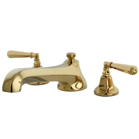 Kingston Brass Roman Tub Faucet, Polished Brass, Deck Mount KS4302HL