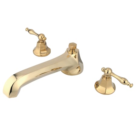 Kingston Brass Roman Tub Faucet, Polished Brass, Deck Mount KS4302NL