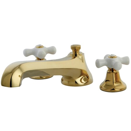 Kingston Brass KS4302PX Roman Tub Filler Porcelain Cross Handle KS4302PX