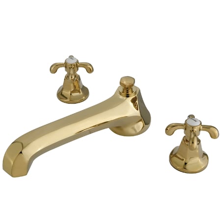 Kingston Brass Roman Tub Faucet, Polished Brass, Deck Mount KS4302TX