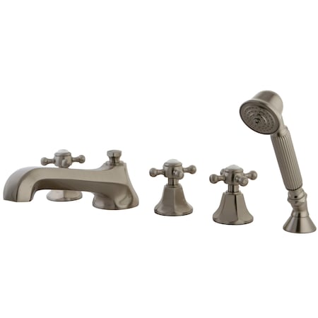 Kingston Brass Roman Tub Faucet, Brushed Nickel, Deck Mount KS43085BX