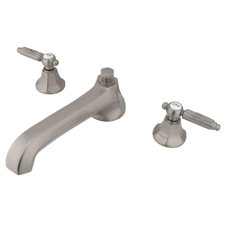 Kingston Brass Roman Tub Faucet, Brushed Nickel, Deck Mount KS4308GL