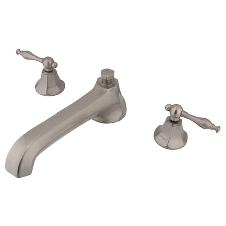 Kingston Brass Roman Tub Faucet, Brushed Nickel, Deck Mount KS4308NL