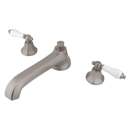 Kingston Brass Roman Tub Faucet, Brushed Nickel, Deck Mount KS4308PL