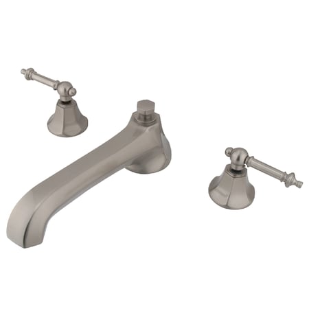 Kingston Brass Roman Tub Faucet, Brushed Nickel, Deck Mount KS4308TL