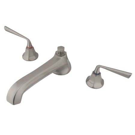 Kingston Brass Roman Tub Faucet, Brushed Nickel, Deck Mount KS4308ZL
