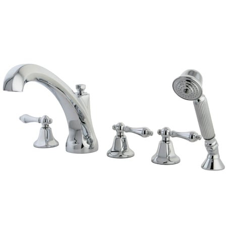 Kingston Brass Roman Tub Faucet, Polished Chrome, Deck Mount KS43215AL