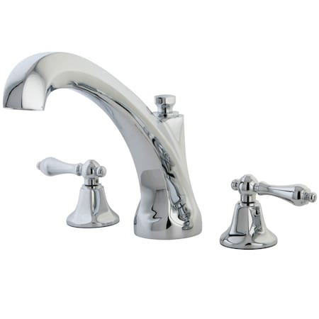 Kingston Brass Roman Tub Faucet, Polished Chrome, Deck Mount KS4321AL