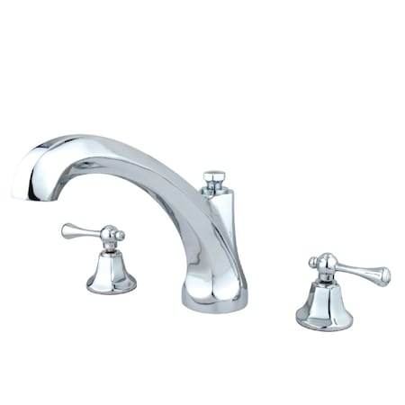 Kingston Brass Roman Tub Faucet, Polished Chrome, Deck Mount KS4321BL