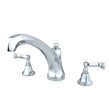 Kingston Brass Roman Tub Faucet, Polished Chrome, Deck Mount KS4321FL