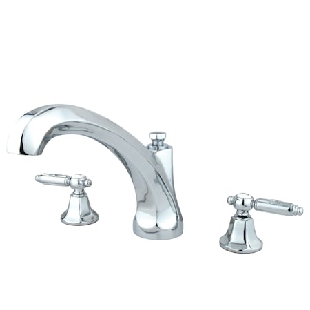 Kingston Brass Roman Tub Faucet, Polished Chrome, Deck Mount KS4321GL