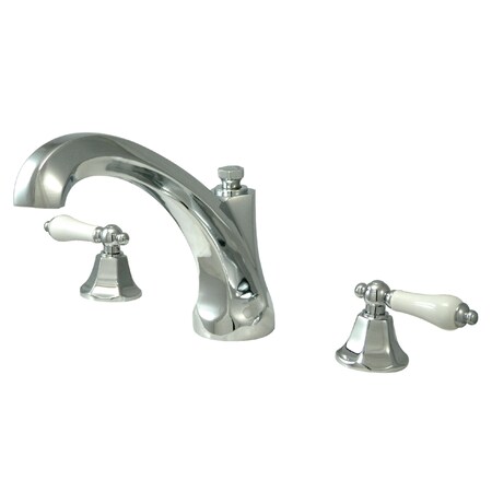 Kingston Brass Roman Tub Faucet, Polished Chrome, Deck Mount KS4321PL