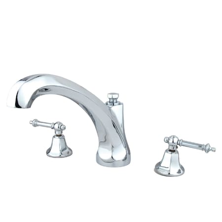 Kingston Brass Roman Tub Faucet, Polished Chrome, Deck Mount KS4321TL