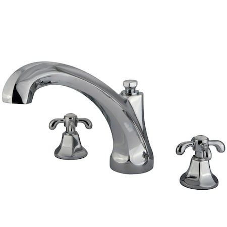 Kingston Brass Roman Tub Faucet, Polished Chrome, Deck Mount KS4321TX