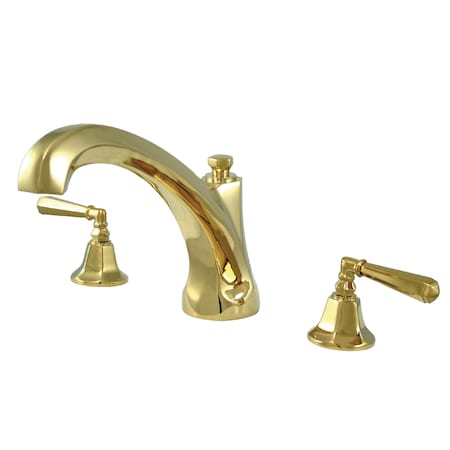 Kingston Brass Roman Tub Faucet, Polished Brass, Deck Mount KS4322HL