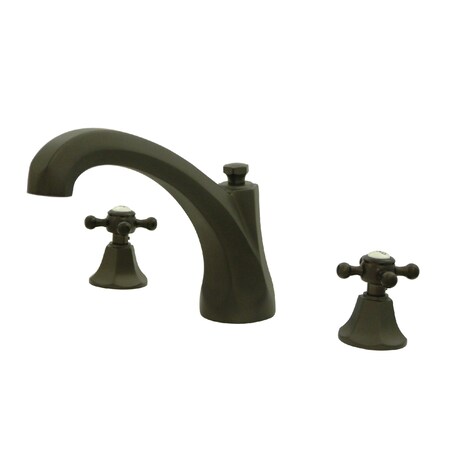 Kingston Brass KS4325BX Roman Tub Filler Metal Cross Handle KS4325BX