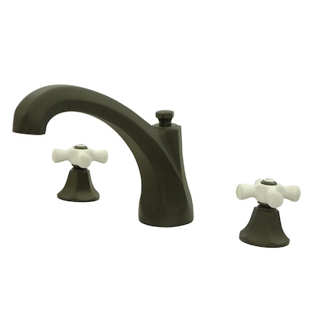 Kingston Brass KS4325PX Roman Tub Filler Porcelain Cross Handle KS4325PX