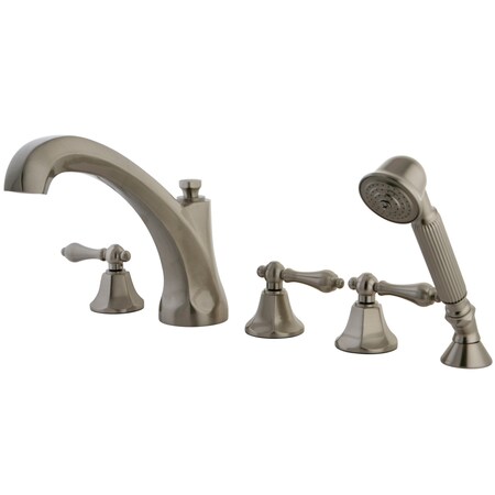 Kingston Brass Roman Tub Faucet, Brushed Nickel, Deck Mount KS43285AL