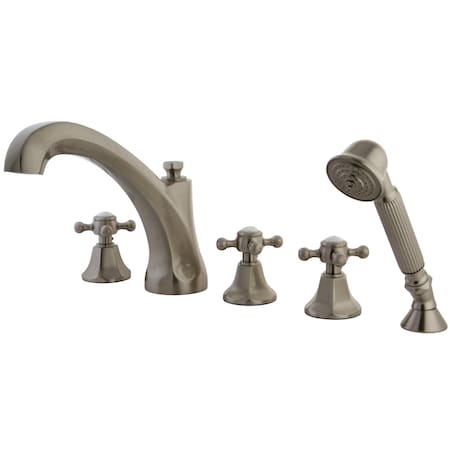 Kingston Brass Roman Tub Faucet, Brushed Nickel, Deck Mount KS43285BX