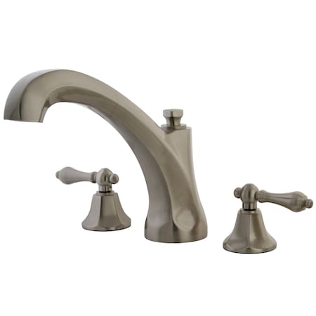 Kingston Brass Roman Tub Faucet, Brushed Nickel, Deck Mount KS4328AL