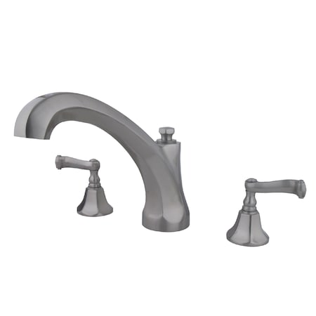Kingston Brass Roman Tub Faucet, Brushed Nickel, Deck Mount KS4328FL