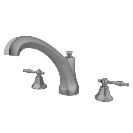 Kingston Brass Roman Tub Faucet, Brushed Nickel, Deck Mount KS4328NL
